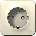 Schneider Electric Blanca BLNRA011102 Розетка одинарная с заземляющим контактом (16 А, IP20, в сборе, открытая установка, шторки, молочная)