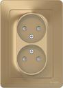 Schneider Electric Blanca BLNRS000124 Розетка двойная (16 А, IP20, в сборе, скрытая установка, шторки, титан)