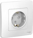 Schneider Electric Blanca BLNRS001111 Розетка одинарная с заземляющим контактом (16 А, IP20, в сборе, скрытая установка, шторки, белая)