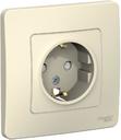 Schneider Electric Blanca BLNRS001112 Розетка одинарная с заземляющим контактом (16 А, IP20, в сборе, скрытая установка, шторки, молочная)