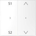 Schneider Electric Merten D-Life PlusLink MTN5227-6035 Клавиша двойная "S1/S2+Вверх/Вниз" (белый лотос)
