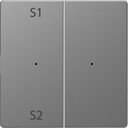 Schneider Electric Merten D-Life PlusLink MTN5226-6036 Клавиша двойная "S1/S2" (нержавеющая сталь)