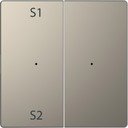 Schneider Electric Merten D-Life PlusLink MTN5226-6050 Клавиша двойная "S1/S2" (никель)
