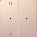 Schneider Electric Merten D-Life PlusLink MTN5226-6051 Клавиша двойная "S1/S2" (шампань)