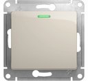 Schneider Electric GSL000963 GLOSSA 1-клавишный ПЕРЕКЛЮЧАТЕЛЬ с подсветкой,сх.6а,10AX, механизм, МОЛОЧНЫЙ