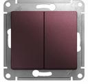 Schneider Electric GSL001151 GLOSSA 2-клавишный ВЫКЛЮЧАТЕЛЬ,сх.5,10AX, механизм, БАКЛАЖАНОВЫЙ