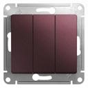 Schneider Electric GSL001131 GLOSSA 3-клавишный ВЫКЛЮЧАТЕЛЬ,сх.3,10AX, механизм, БАКЛАЖАНОВЫЙ
