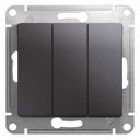 Schneider Electric GSL001331 GLOSSA 3-клавишный ВЫКЛЮЧАТЕЛЬ,сх.3,10AX, механизм, ГРАФИТ