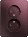 Schneider Electric Glossa GSL001120 Розетка двойная (16 А, IP20, под рамку, скрытая установка, баклажан)
