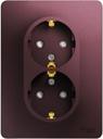 Schneider Electric Glossa GSL001126 Розетка двойная с заземляющим контактом (16 А, IP20, под рамку, скрытая установка, шторки, баклажан)