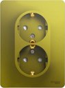 Schneider Electric Glossa GSL001026 Розетка двойная с заземляющим контактом (16 А, IP20, под рамку, скрытая установка, шторки, фисташковая)