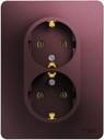 Schneider Electric Glossa GSL001124 Розетка двойная с заземляющим контактом (16 А, IP20, под рамку, скрытая установка, баклажан)