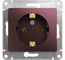 Schneider Electric Glossa GSL001143 Розетка одинарная с заземляющим контактом (16 А, IP20, под рамку, скрытая установка, баклажан)