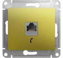 Schneider Electric Glossa GSL001081T Розетка телефонная (RJ11, под рамку, скрытая установка, фисташковая)