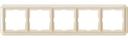 Schneider Electric Merten Antique MTN483544 Рамка 5-постовая (универсальная, бежевый)