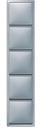 Schneider Electric Merten Artec MTN481560 Рамка 5-постовая (универсальная, алюминий)