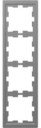 Schneider Electric Merten D-Life MTN4040-6536 Рамка 4-постовая (универсальная, нержавеющая сталь)