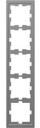 Schneider Electric Merten D-Life MTN4050-6536 Рамка 5-постовая (универсальная, нержавеющая сталь)