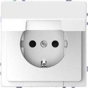Schneider Electric Merten D-Life MTN2310-6035 Розетка с заземляющим контактом (16 А, под рамку, крышка, шторки, скрытая установка, белый лотос)