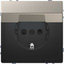 Schneider Electric Merten D-Life MTN2310-6050 Розетка с заземляющим контактом (16 А, под рамку, крышка, шторки, скрытая установка, никель)