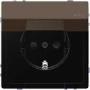 Schneider Electric Merten D-Life MTN2314-6052 Розетка с заземляющим контактом (IP44, 16 А, под рамку, крышка, шторки, скрытая установка, мокко)