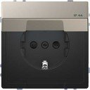 Schneider Electric Merten D-Life MTN2314-6050 Розетка с заземляющим контактом (IP44, 16 А, под рамку, крышка, шторки, скрытая установка, никель)