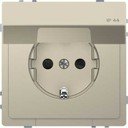 Schneider Electric Merten D-Life MTN2314-6033 Розетка с заземляющим контактом (IP44, 16 А, под рамку, крышка, шторки, скрытая установка, сахара)