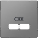 Merten D-Life MTN4367-6036 Крышка розетки USB (USB, нержавеющая сталь)