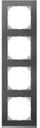 Schneider Electric Merten M-Pure Decor MTN4040-3669 Рамка 4-постовая (универсальная, сланец/алюминий)