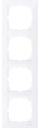 Schneider Electric Merten M-Pure Decor MTN4040-3625 Рамка 4-постовая (универсальная, белый)