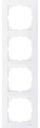 Schneider Electric Merten M-Pure Decor MTN4040-3619 Рамка 4-постовая (универсальная, полярно-белый)