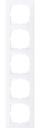 Schneider Electric Merten M-Pure Decor MTN4050-3625 Рамка 5-постовая (универсальная, белый)