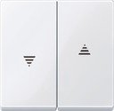 Schneider Electric System M MTN432425 Клавиша двойная для рольставней (белая)