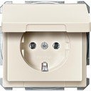 Schneider Electric Merten Artec/Antique MTN2311-4044 Розетка с заземляющим контактом (16 А, под рамку, крышка, скрытая установка, бежевая)