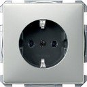 Schneider Electric Merten Artec/Antique MTN2301-4146 Розетка с заземляющим контактом (16 А, под рамку, скрытая установка, сталь)