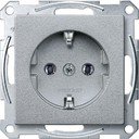 Schneider Electric Merten System M MTN2301-0460 Розетка с заземляющим контактом (16 А, под рамку, скрытая установка, алюминий)