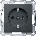 Schneider Electric Merten System M MTN2301-0414 Розетка с заземляющим контактом (16 А, под рамку, скрытая установка, антрацит)