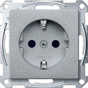 Schneider Electric Merten System M MTN2300-0460 Розетка с заземляющим контактом (16 А, под рамку, шторки, скрытая установка, алюминий)