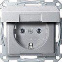 Schneider Electric Merten System M MTN2311-0460 Розетка с заземляющим контактом (16 А, под рамку, крышка, скрытая установка, алюминий)