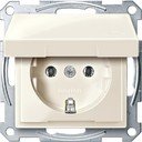Schneider Electric Merten System M MTN2311-0344 Розетка с заземляющим контактом (16 А, под рамку, крышка, скрытая установка, бежевая)