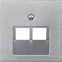 Schneider Electric System M MTN298060 Крышка розетки информационной (2xRJ45, шторки, алюминий)