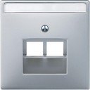Schneider Electric Merten Artec/Antique MTN292660 Крышка розетки компьютерной (2xRJ45, алюминий)
