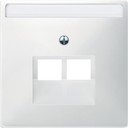 Schneider Electric Merten Artec/Antique MTN292619 Крышка розетки компьютерной (2xRJ45, полярно-белая)