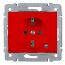 Legrand Galea Life 771046 Розетка с заземляющим контактом (16 А, под рамку, шторки, скрытая установка, красная)