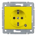 Legrand Galea Life 771047 Розетка с заземляющим контактом (16 А, под рамку, шторки, скрытая установка, желтая)