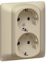 Legrand Galea Life 771431 Розетка двойная с заземляющим контактом (16 А, в сборе, шторки, скрытая установка, titanium)