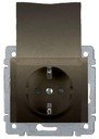 Legrand Galea Life 771264 Розетка с заземляющим контактом (16 А, под рамку, шторки, крышка, скрытая установка, dark bronze)