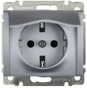 Legrand Galea Life 771364 Розетка с заземляющим контактом (16 А, под рамку, шторки, крышка, скрытая установка, aluminium)