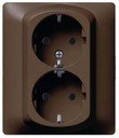 Legrand Galea Life 771233 Розетка двойная с заземляющим контактом (16 А, в сборе, шторки, автом. клеммы, скрытая установка, dark bronze)