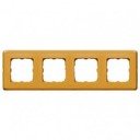 Legrand Cariva 773664 Рамка 4-постовая (матовое золото)